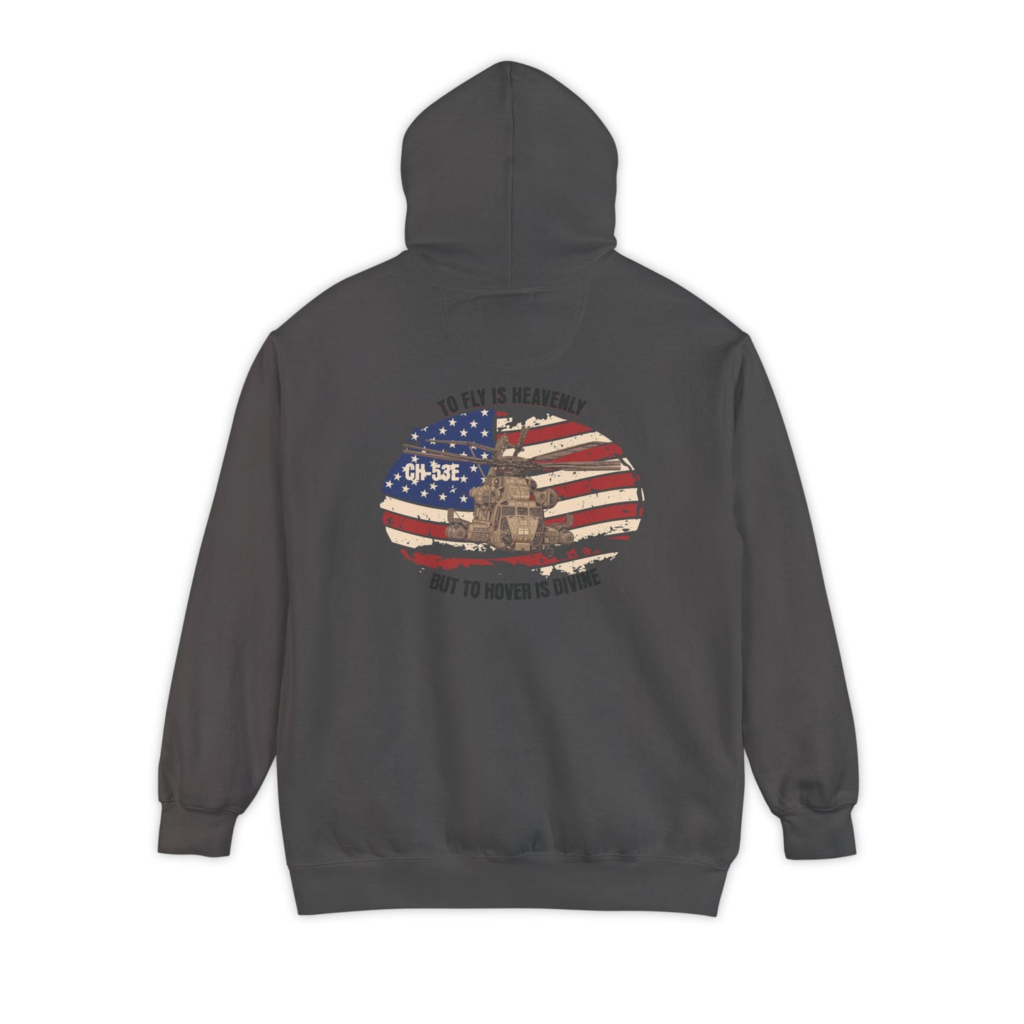 Men's, CH-53E "TO HOVER IS DIVINE", Relaxed Fit Hoodie