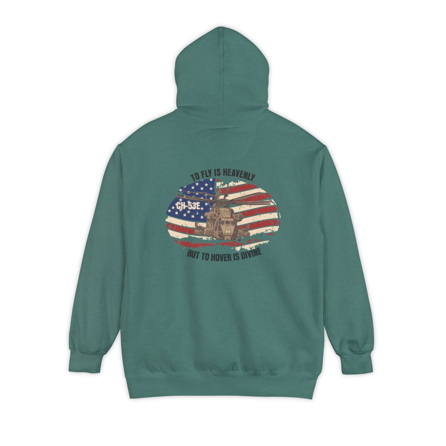 Men's, CH-53E "TO HOVER IS DIVINE", Relaxed Fit Hoodie