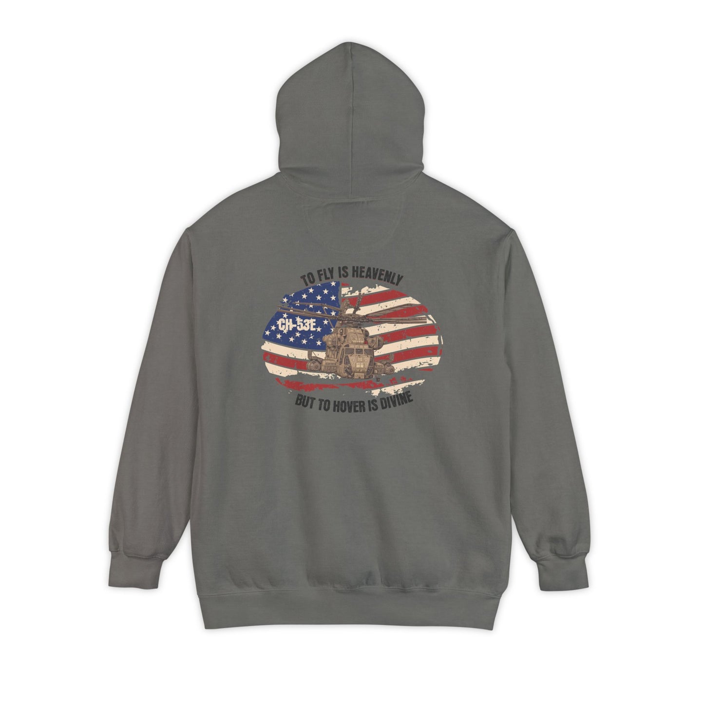 Men's, CH-53E "TO HOVER IS DIVINE", Relaxed Fit Hoodie