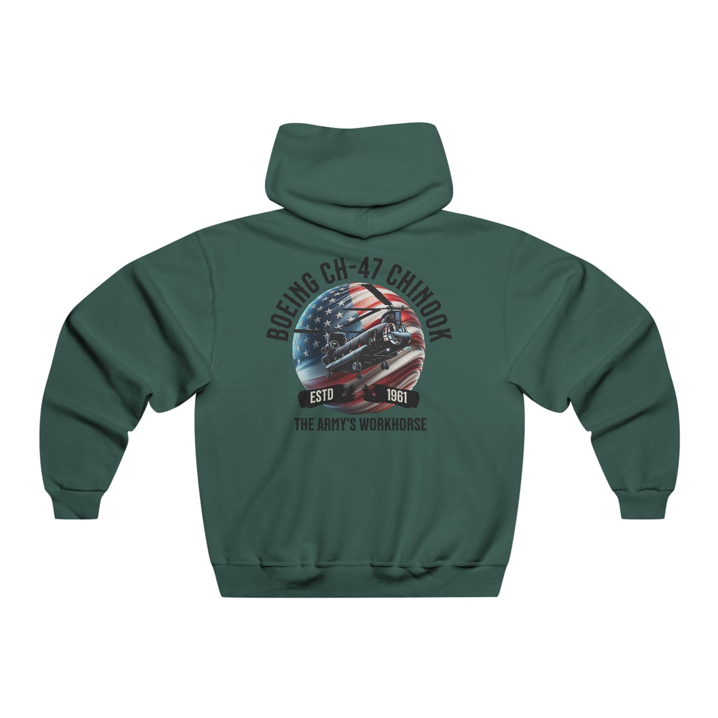 Men's, Boeing CH-47 "The Army"s Workhorse", Classic Fit Hooded Sweatshirt