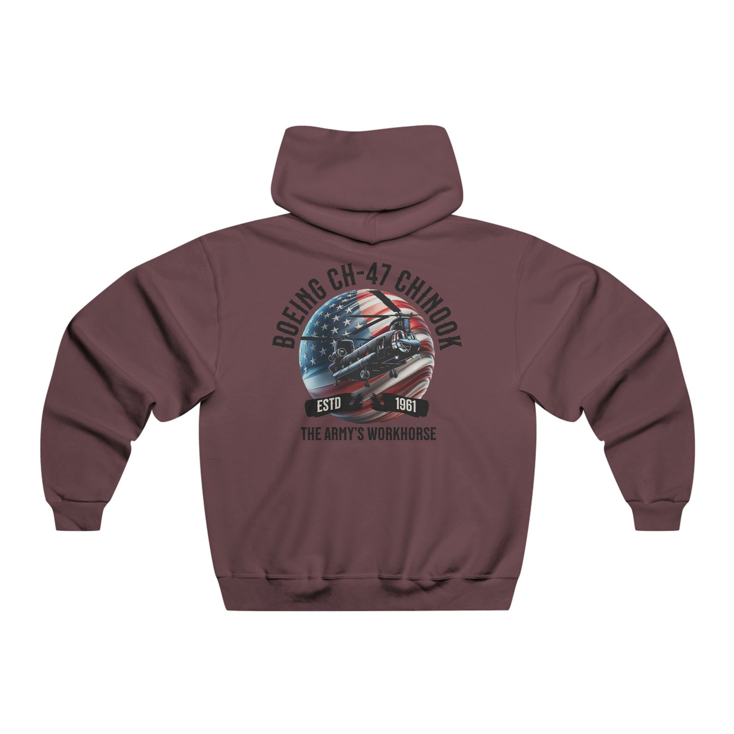 Men's, Boeing CH-47 "The Army"s Workhorse", Classic Fit Hooded Sweatshirt