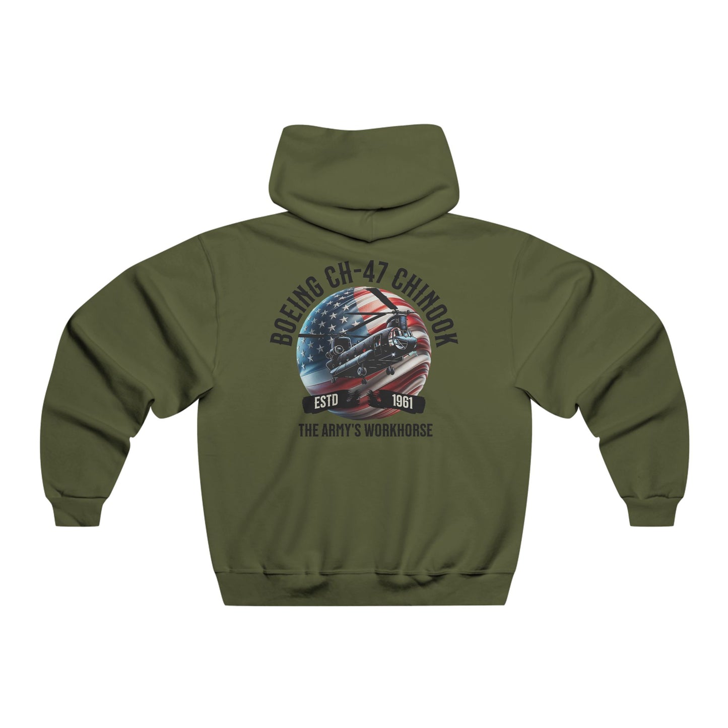 Men's, Boeing CH-47 "The Army"s Workhorse", Classic Fit Hooded Sweatshirt