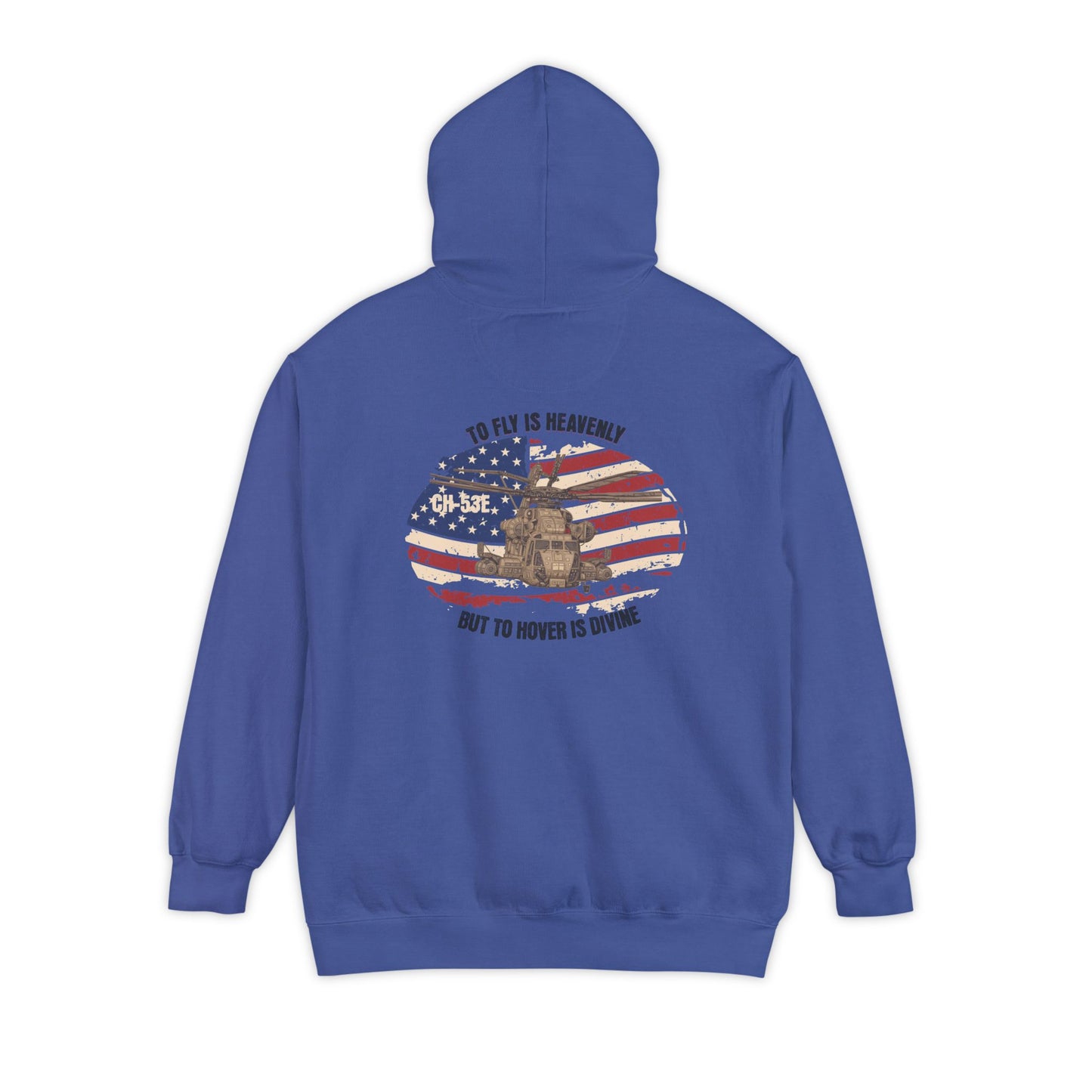 Men's, CH-53E "TO HOVER IS DIVINE", Relaxed Fit Hoodie