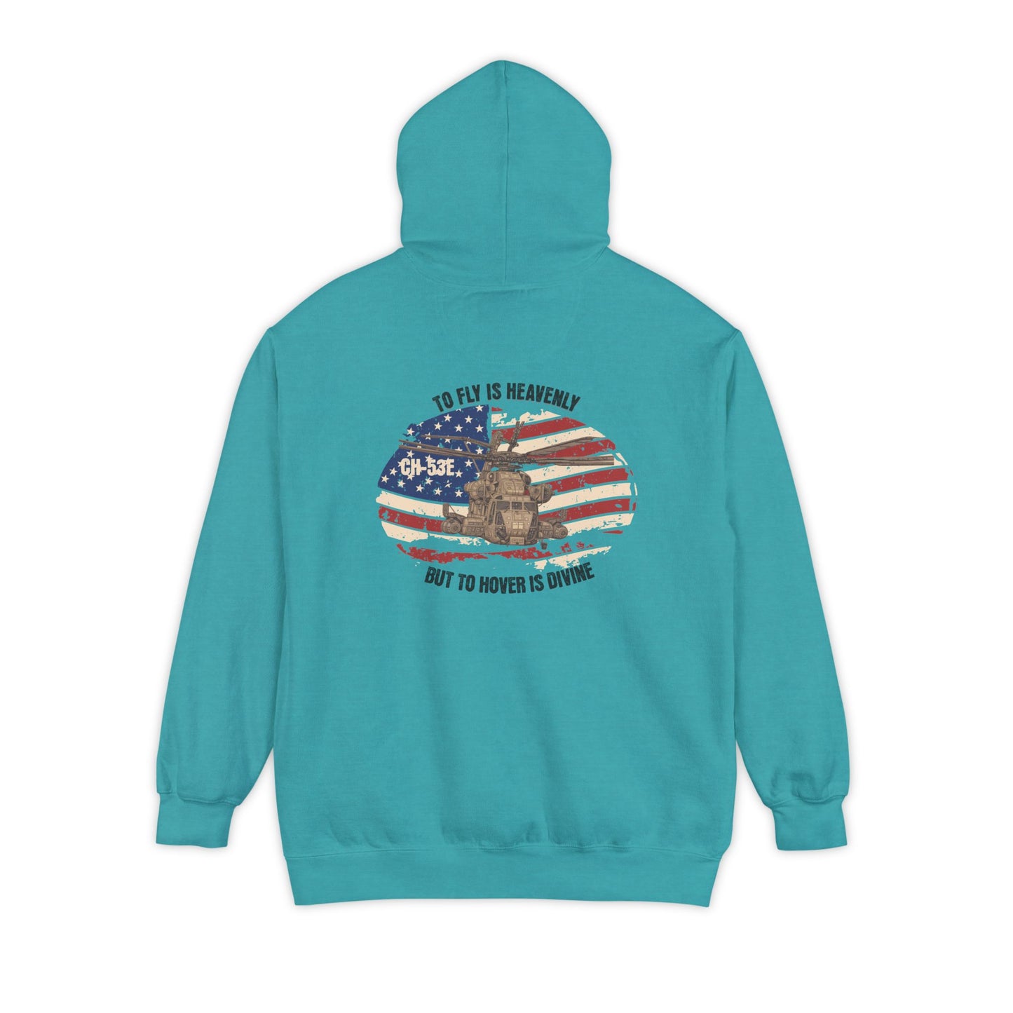 Men's, CH-53E "TO HOVER IS DIVINE", Relaxed Fit Hoodie