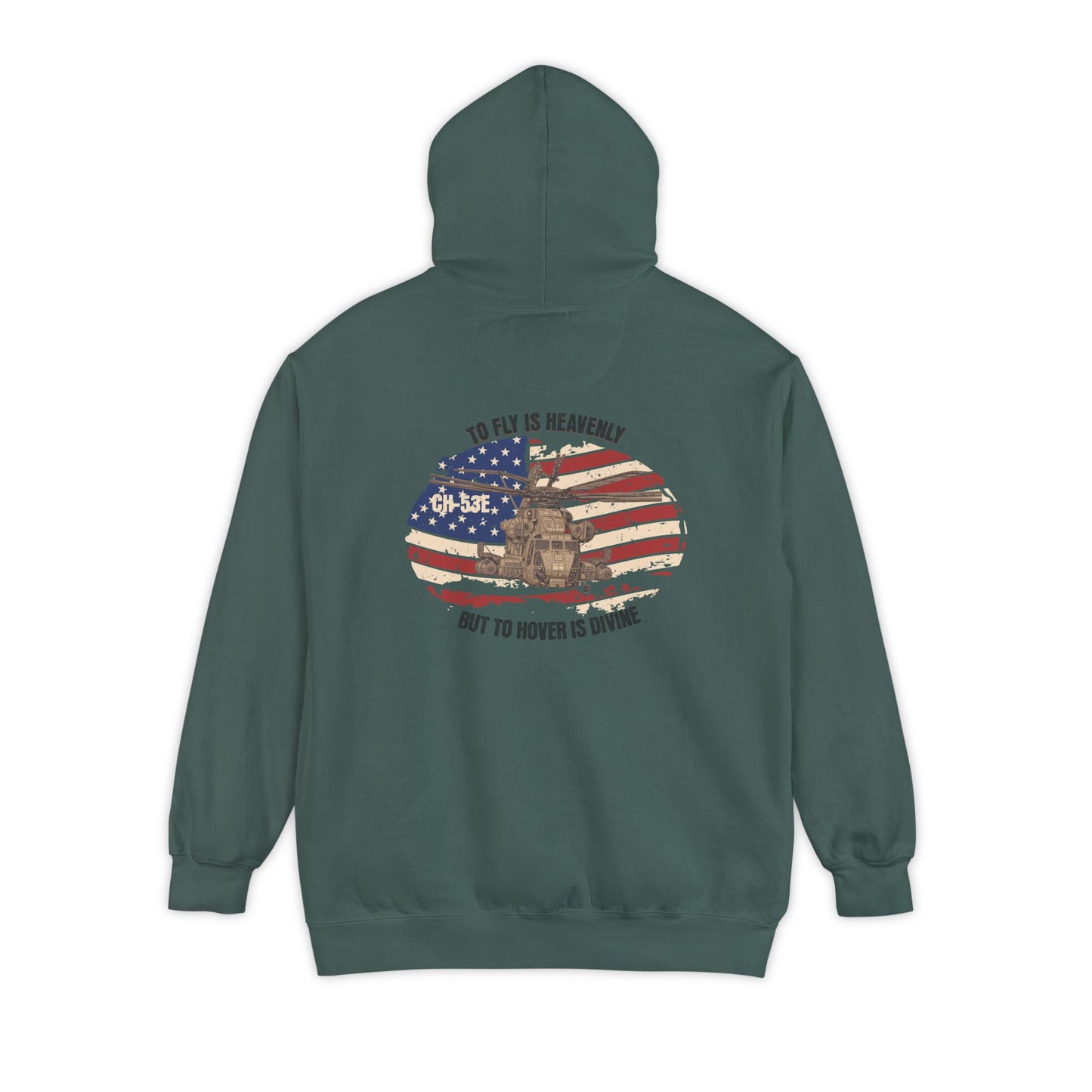 Men's, CH-53E "TO HOVER IS DIVINE", Relaxed Fit Hoodie