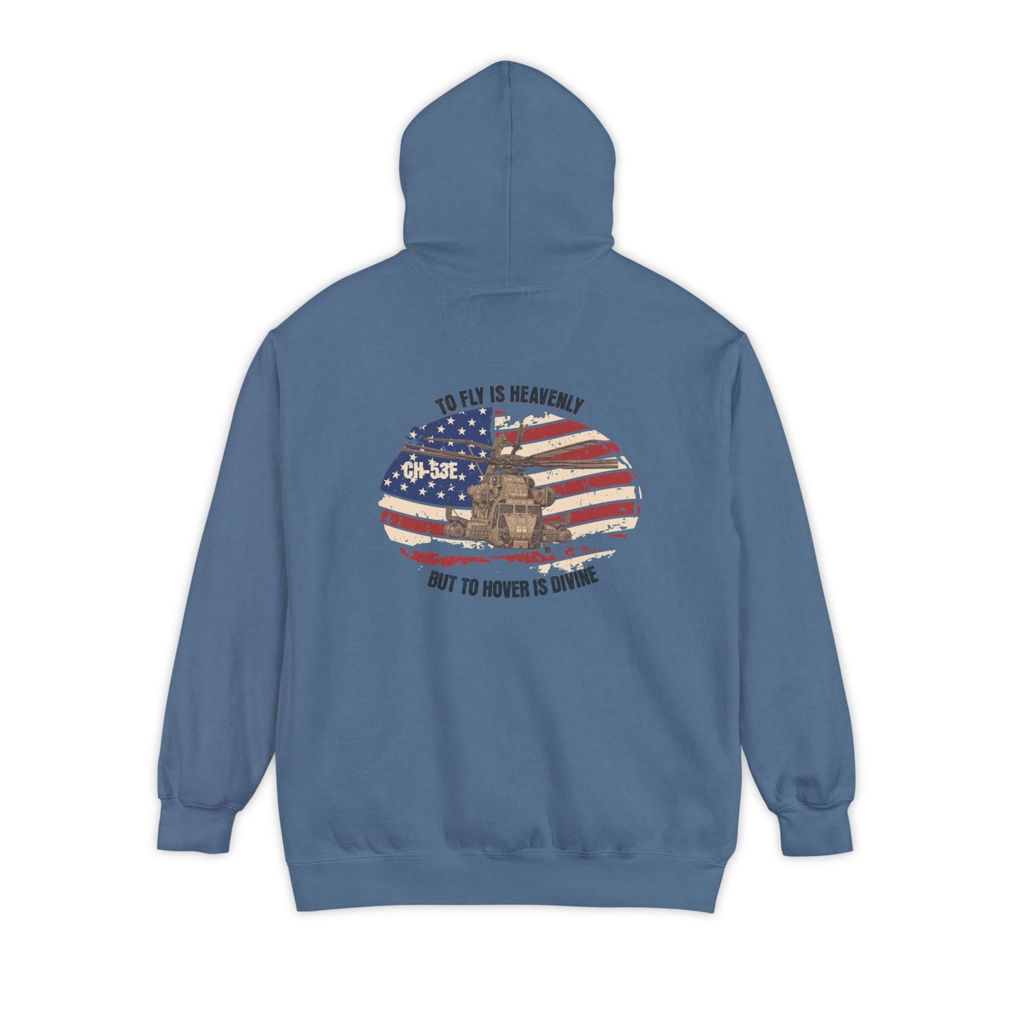 Men's, CH-53E "TO HOVER IS DIVINE", Relaxed Fit Hoodie