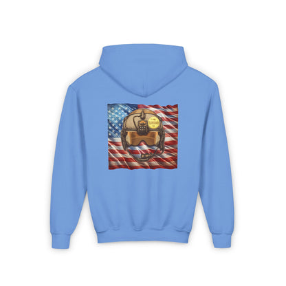 Youth, Flight Helmet Heavy Blend Hooded Sweatshirt
