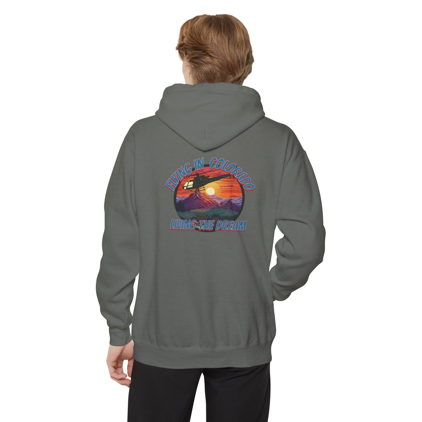 Men's, Flying in Colorado, Relaxed Fit Hoodie