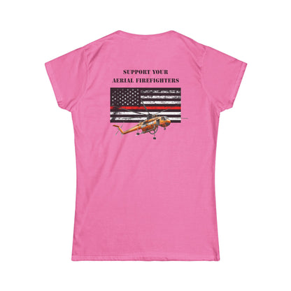 Women's, Support your Aerial Firefighter, Softstyle Tee