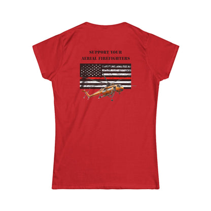 Women's, Support your Aerial Firefighter, Softstyle Tee