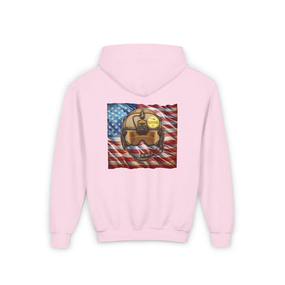 Youth, Flight Helmet Heavy Blend Hooded Sweatshirt