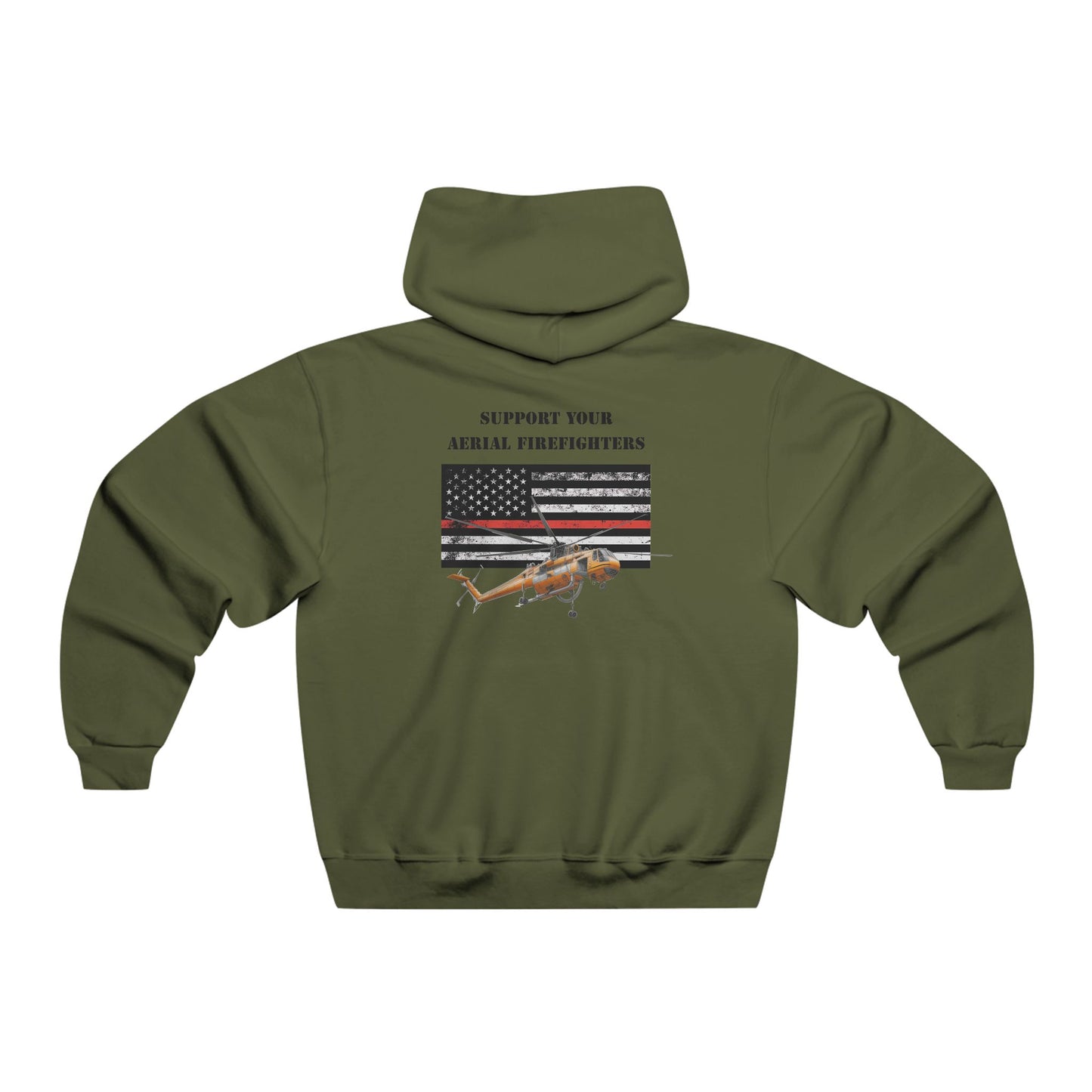 Men's, Support your Aerial Firefighter, Classic Fit Hooded Sweatshirt