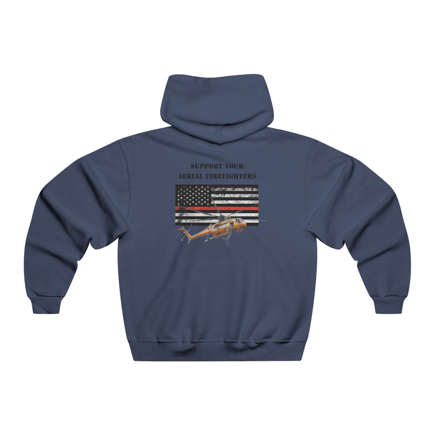 Men's, Support your Aerial Firefighter, Classic Fit Hooded Sweatshirt