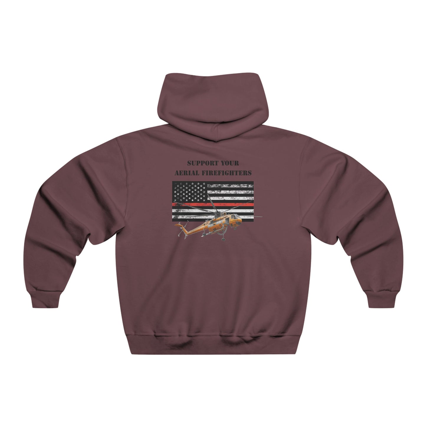 Men's, Support your Aerial Firefighter, Classic Fit Hooded Sweatshirt